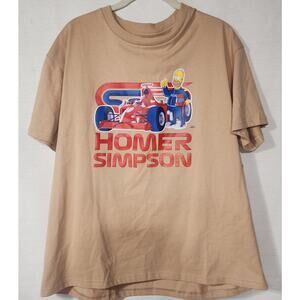 Homer Simpsons racing shirt men's Large NWT